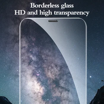 Ihuigol Polno Kritje Kaljeno Steklo Na Za iPhone 12 Max Pro mini S Prahom Filter HD Zaslon, Zaščitno Steklo za Varovanje Film