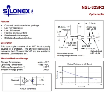 Izvirne nove 2KV avdio ojačevalnik linearni optocoupler NSL-32 tekočinski spojka detektor (Induktor)
