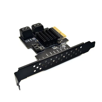 JMS585 čip 5 vrat SATA 3.0, da PCIe širitev Kartica 4X Gen 3 PCI express SATA Adapter za SATA 3 Pretvornik z Heatsink za HDD NOVA