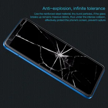 Kaljeno Steklo Screen Protector for Samsung Galaxy A7 2018 NILLKIN Neverjetno H Anti-Eksplozije jasno, varnostno steklo zaščitno folijo