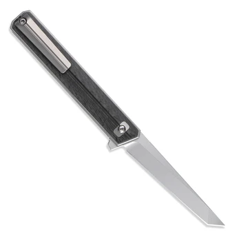 Kanedeiia Qwaiken Flipper folding nož iz ogljikovih vlaken ročaj D2 rezilo prostem preživetje pripomoček žepni nož za kampiranje orodje