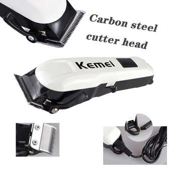 Kemei KM-809A Profesionalna Akumulatorska Električna Frizuro Pralni LCD Lase Clipper Orodje Strokovne Hitro Polnjenje Hair Trimmer