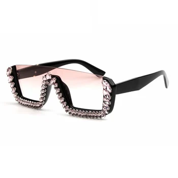 Kvadratni Luksuzni Nosorogovo sončna Očala ženske 2020 Ženske Kristalno sončna Očala Moških očala Za Žensko UV400 Oculos