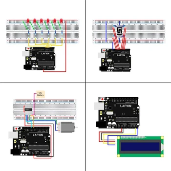LAFVIN Osnovne Starter Kit / Učni Komplet vključuje R3 Odbor, LCD1602 IIC z Vaje za za Arduino UNO R3