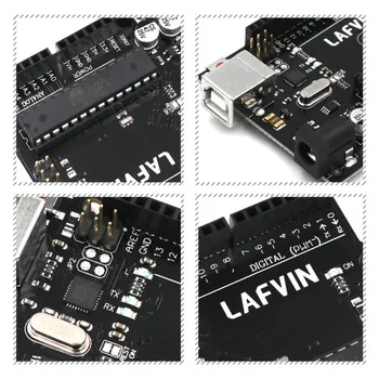 LAFVIN Za UNO R3 Odbor ATmega328P ATMEGA16U2 Razvoj Ploščo z USB Kabel za Arduino z Drobno Polje