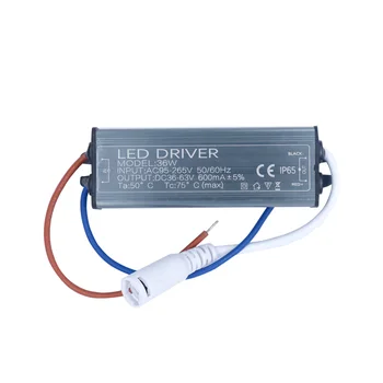 LED Driver 600 ma 36W Za Led napajalnik AC85-265V Razsvetljavo Transformatorji Za Zunanjo nepremočljiva Izhod 36-65V