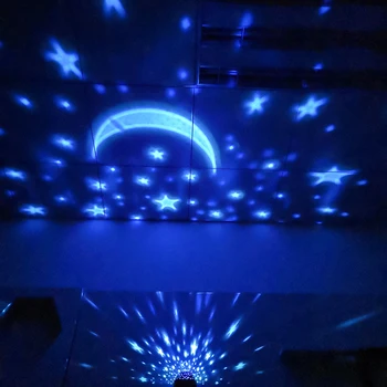 LED Projekcija Lučka za Polnjenje po vmesniku USB Krajine Laser Dekorativne Svetilke Otrok Spalnica Star Nočna Lučka za Festival