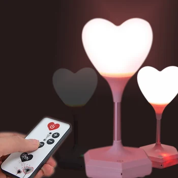 Led Usb Polnjenje Dekorativne Svetilke Noč Svetlobe Oddaljenih Novost Baby 3D ljubeče Srce Vzdušje Svetlobe Postelji Dekle Darilo Dotik Blub