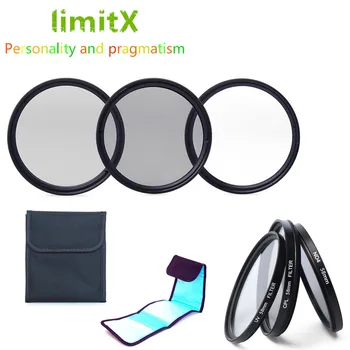 LimitX Pribor Svežnja 67 mm UV CPL ND4 Filter & Pack 3 Filter Primeru za Panasonic Lumix FZ2000 FZ2500 Digitalni Fotoaparat