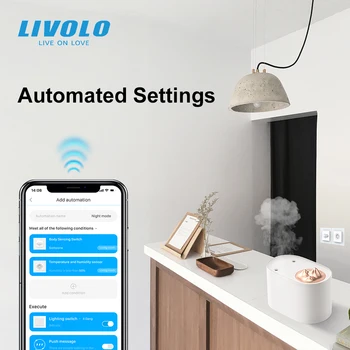 LIVOLO EU Standardna Temperatura Vlažnost Inductio Senzor,Wifi brezžični Nadzor, Real-Ti Meonitoring Notranje zadeve,Skrb Butle