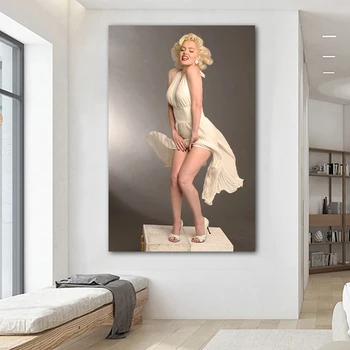 Marilyn Monroe Platno Slikarstvo Seksi Dama Ženske Plakati Wall Art Slik, dnevne Sobe, Spalnice, Moderno notranjo Opremo BREZ OKVIRJA
