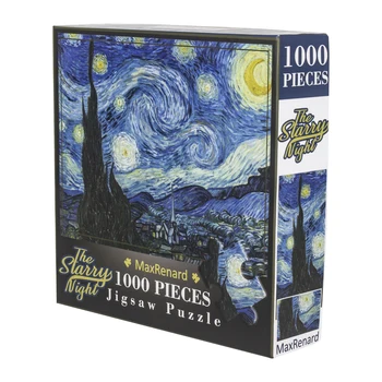 MaxRenard 49*68 cm Jigsaw Uganke 1000 Kosov Van Gogh Zvezdnato Nebo Papirja Montaža Slike Stari Mojster Uganke, Igrače za Odrasle