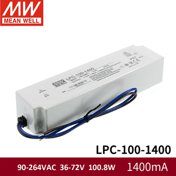 Meanwell LPC-100 vodoodporna LED Gonilnik Eno Izhodno napajanje 90-264VAC 100W 350mA 500mA 700mA 1050mA 1400mA 1750mA 2100mA