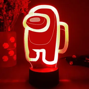 Med Nami 3D Iluzije Namizno Svetilko Namizni Dekor LED Senzor za Luči Stranka Vzdušje ob Postelji Noč Svetlobe, Vroče Prodaje, Za Dropshipping