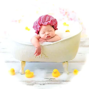 Mehko bombaža za Otroke mehurček pralni rumena race železa tuš tuš kad pribor novorojenčka Fotografija Rekviziti