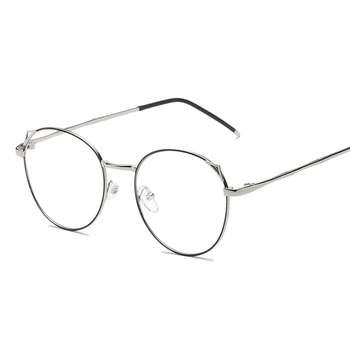 Modni očala 2018, ženski ovalne kovinski okvir žensk očala pregledna, jasno očala Očala Moški