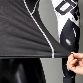 Moški Stiskanje Športna Oblačila Telovadnice Hulahopke Usposabljanje Oblačila Usposabljanje Tek Športni Set Teče Majica Rashguard S Trenirko Za Moške