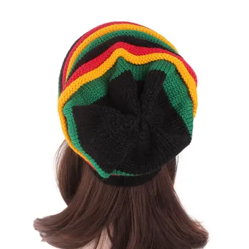 Multi-barvne Bob Marley Jamajka Rasta Beanie Klobuk Topla Kapa Zimska