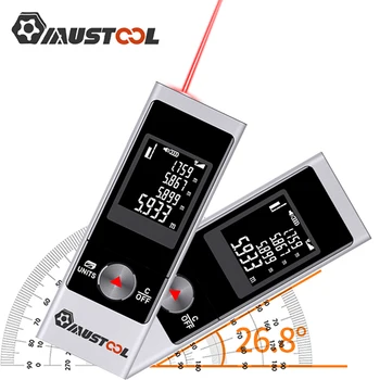 MUSTOOL USB Digitalna Mini Laser Rangefinder Distance Meter 50 M/70M/80 z Elektronskimi Kota Senzor M/V/Ft Enota Preklapljanje