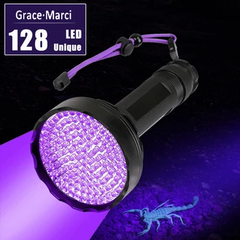 Na Prodajo Super Svetla UV Svetlobo 395nm 100LED 51LED 128 LED UV Svetilka Močna 10w Ultravijolično Svetilko Za Hišne Urina Odkrivanje