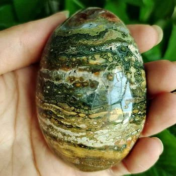 Naravni kamen Morskih jasper palm zdravilnimi kristali Dekorativne kolekcije kamni in kristali