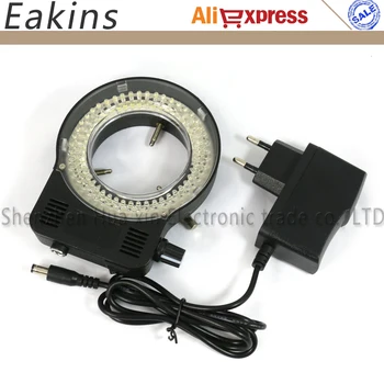 Nastavljiv 144 LED Obroč Svetlobe luč za ostrenje Lučka Za Industrijo Stereo Mikroskop Objektiv Fotoaparata Lupo 110V-240V Ac