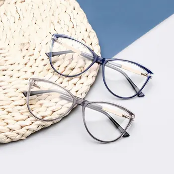 Nov Prihod Optični Oči Očala z Spomladanski Tečaji Unisex Zlitine Okvir Očal Anti Blue Ray Mačka Oči, Kratkovidnost Očala