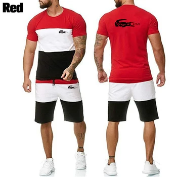 Nova moda šivanje obleko hlače moški 2020 poletje 2 šport kratka Majica + hlače obleko plaži moške priložnostne T-shirt obleko sp