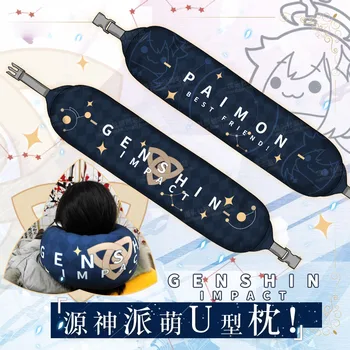 Novi Anime Igra Genshin Vpliv Paimon Prenosni Potovanja Mehko U-oblikovane Blazine Blazine Risanka Letalo Glave, Vratu Ostalo Zaščitnik Darilo
