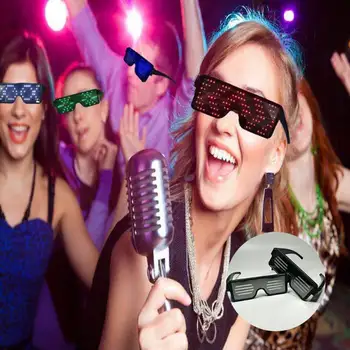 Novo 8 Načini Hitro Bliskavico LED Party Očala USB charge Svetlobna Očala Božični Party Supplies Koncert svetlobe Igrače Dropshipping