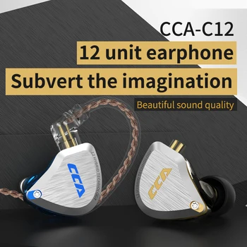 NOVO CCA C12 5BA 1DD Hibridni V Uho Slušalke Dj Hi-fi Monitor Tekaški Športni Ušesnih Čepkov Za CCA C10 C16 CA4 KZ ZS10 ZSN Pro