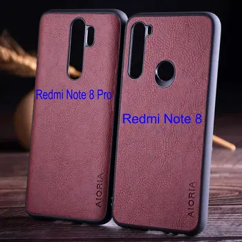 Ohišje za Xiaomi Redmi Opomba 8 Pro luxury Letnik Usnja, kože capa z Režo telefon kritje za xiaomi redmi opomba 8 primeru funda coque