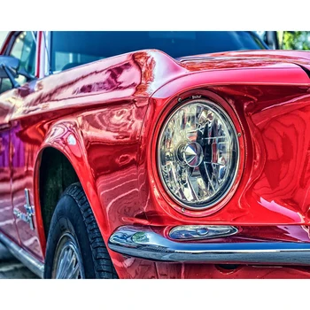 Oljno Sliko S Številko Rdeči Avto Okvir 40x50 Barvanje S Številko Na Platno DIY Obrti Kompleti Za Odrasle Barvne Risbe Doma Dekoracijo