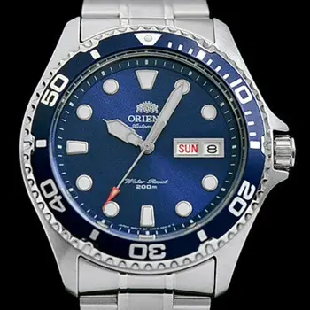 ORIENT MAKO FAA02005D RAY II samodejni watch trak jekla samodejni moških je gledal modro izbiranje Diors watch jekla pasu
