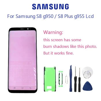Original Samsung S8 S8 Plus G950 G950F G950u G955 G955F G955U Lcd z okvirjem Zaslon, Zaslon na Dotik, Računalnike Skupščine