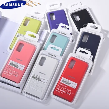 Originalni Samsung S10 S20 Plus Opomba 20 Silikona Primeru Mehko Zadnji Pokrovček Za Galaxy S20 opomba 10 20 Ultra Zaščitna Anti-knock Lupini