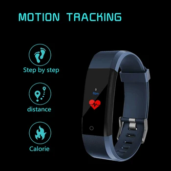 Pametno Gledati Health Monitor Srčnega utripa/Krvni Tlak/Pedometer Bluetooth Nepremočljiva Športna Zapestnica