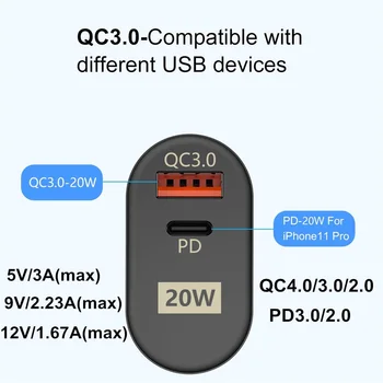 PD 20W QC4.0 Hitro Polnjenje Usb C Polnilnik Za iphone 12 Mini Pro MAX 12 11 Xs Xr X 8 Plus PD Polnilec Za iPad zraka 4 leta 2020 IPAD pro