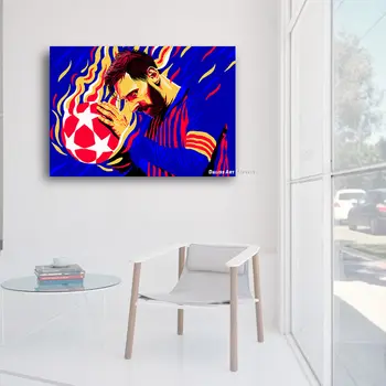 Platno Nogometna legenda Messi Slike Doma Dekoracijo Slike Plakat HD Natisne Wall Art Modular Dnevna Soba Uokvirjena