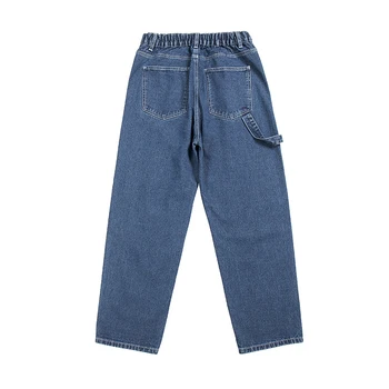Plus Velikost Moških Korejski Fashoin Blue Jeans 2021 Letnik Naravnost Hlače Harajuku Kavbojke Vrečasta Širok Noge Jeans Visoke Kakovosti Traper Hlače