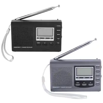 Prenosni Mini Radio FM/MW/SW Sprejemnik Singal Samodejno Iskanje Visoka občutljivost, tako da ima Digitalna Budilka