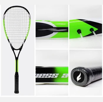 Professional Squash Lopar Lopar Aluminija Z Ogljikovimi Vlakni Material Za Squash Šport Usposabljanje Začetnik Z Carry Bag