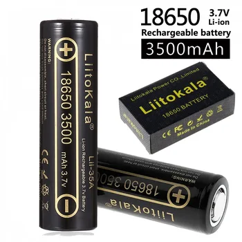 Prvotne LiitoKala Lii-35A 18650 3500mAh 3,7 V Li-Ionska Baterija za Polnjenje 10A Litijeve Baterije Visoke Možganov Za Flashinglight