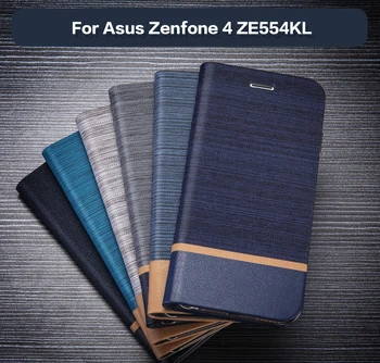PU Usnje Denarnice Primeru Za Asus Zenfone 4 ZE554KL Poslovni Telefon Primeru Za Asus Zenfone 4 ZE554KL Primeru Mehke Silikonske Zadnji Pokrovček