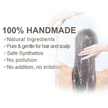 PURC Organski Šampon Bar ČISTO in Brez kemikalij in konzervansov Naravnih Ročno izdelanih Hladno Obdelani Suho Milo, Šampon za Nego Las