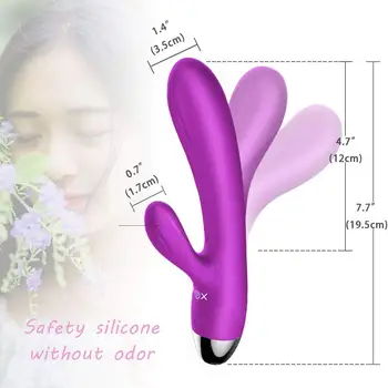 Rabbit Vibrator Čarobno Palico Dildo Močan Vibrator Za Klitoris Stimulator Nastavek G Spot Za Odrasle Sex Shop Igrača Za Žensko Phalos