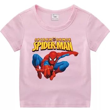 Risanke Disney Spiderman Tiskanja Fant T-Majice Bombaža, Kratek Rokav Otrok Obleke Poletje Otroci Fant Dekle Top Tee
