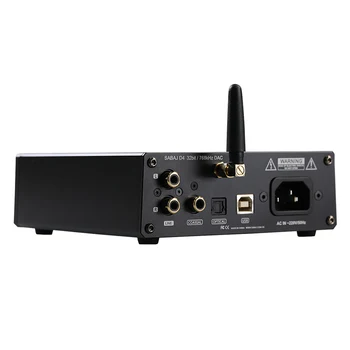 Sabaj D4 HI-fi Audio DAC& AMP DSD512 PCM768 AK4452*2 BT4.2 Ojačevalcem za Slušalke Podpirajo Bluetooth Optični Koaksialni USB Vhod