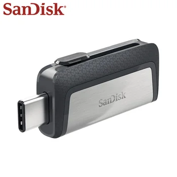 SanDisk USB ključek 32GB 64GB 128GB 256GB USB3.1 Dvojni Vmesnik OTG Flash Drive Type-C Visoka Shranjevanje USB Flash Disk Pen Drive