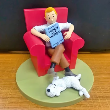 Smešno Tintin in milou figuric Risanka Tintin Avanturo PVC Model Igrače Zbirateljske Model Igrače Darila Za Otroke